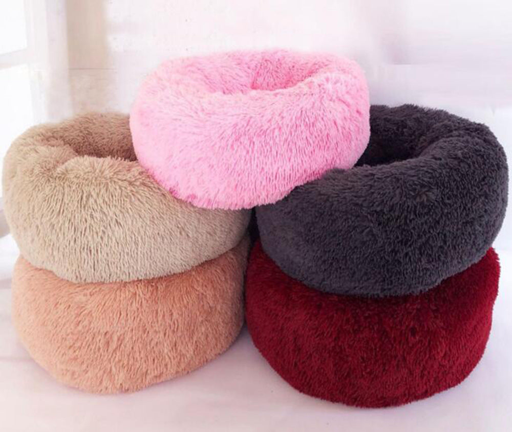 Dog Beds For Small Dogs Round Plush Cat Litter Kennel Pet Nest Mat Puppy Beds
