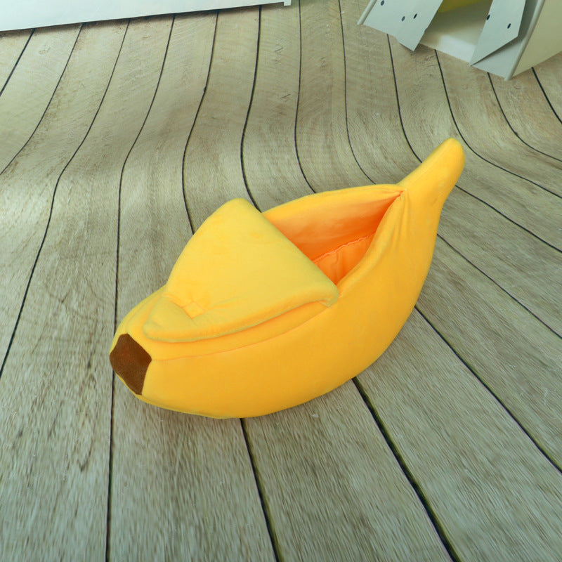 Funny Banana Cat Bed House Cute Cozy Cat Mat Beds Warm Durable Portable Pet Basket Kennel Dog Cushion Cat Supplies Multicolor