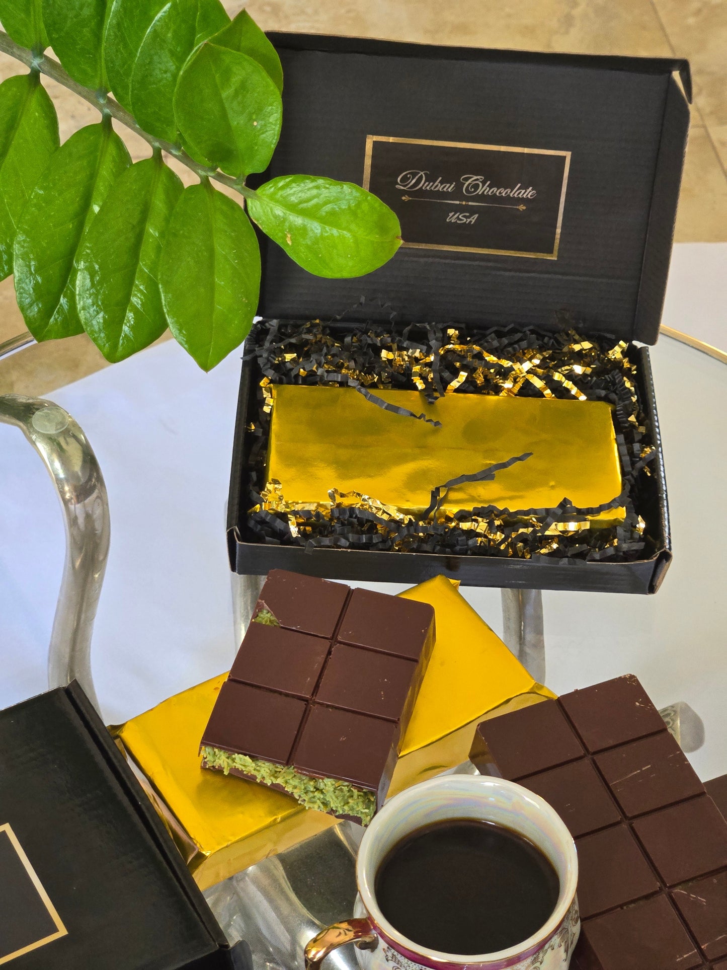 Dubai Chocolate Milk or Dark Large 7 Oz Bar