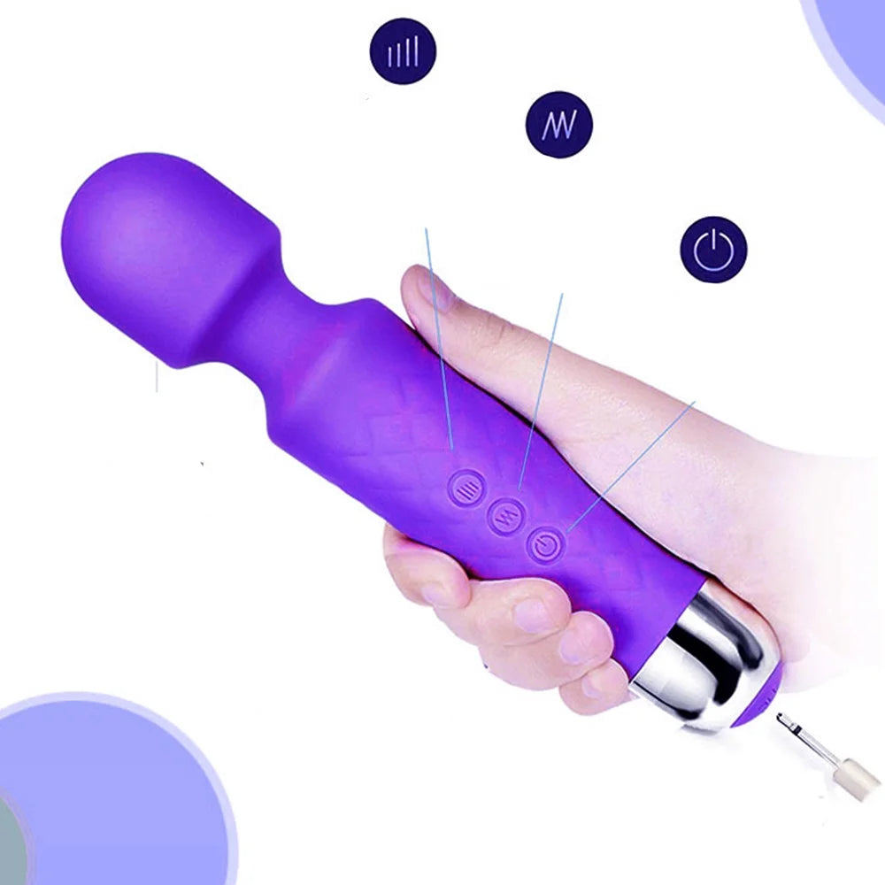 Personal Massager with 20 Vibrating Patterns 8 Speeds Body Massager Cordless Rechargeable