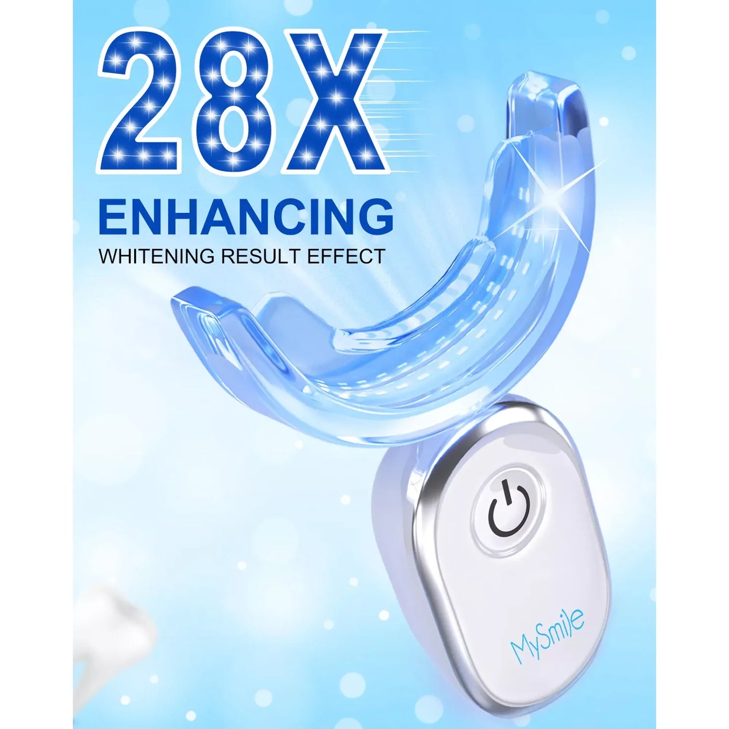 Deluxe Teeth Whitening Kit with 28-LED Light, 4X Teeth Whitening Pen Whitening Gel Refills, 10Min Result, Remove 10 Years of Stains