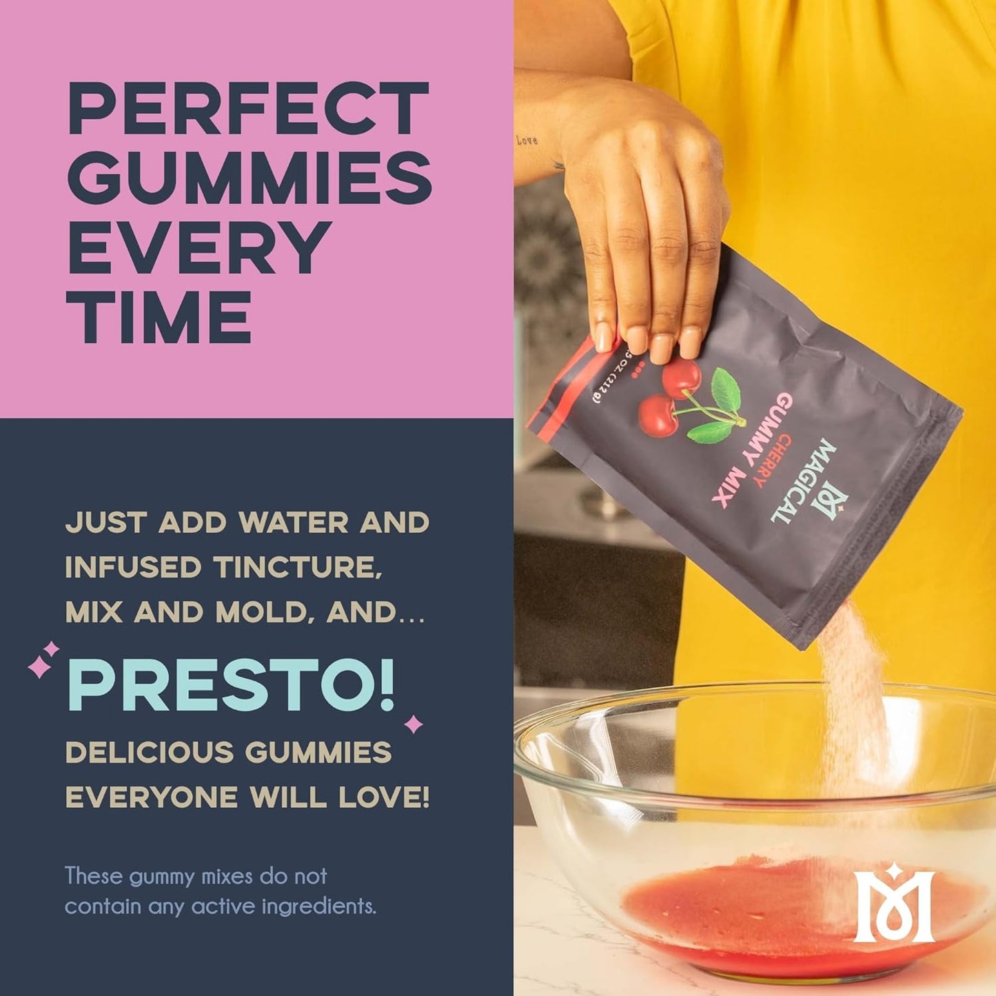 Gummy Mix - Gelatin Powder Mix for Chewy Candy - Gummy Mixture for Edible Candy - Delicious & Easy-To-Use Powder Mix - Tart Gummy Mixture - Cherry