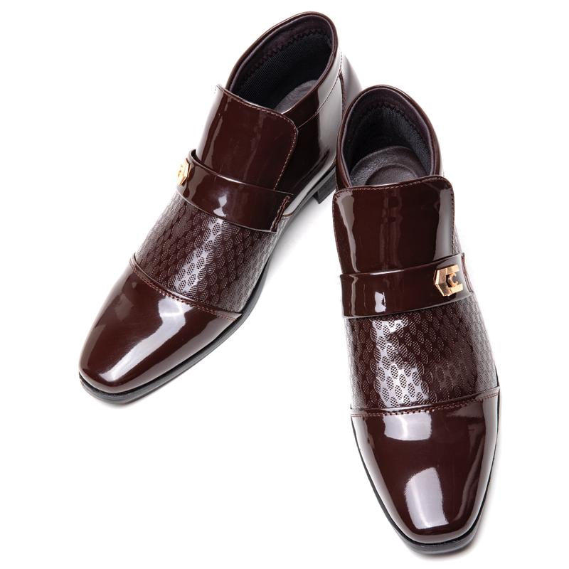 Business Formal Shoes for Men, Mid-Cut Men'S Leather Shoes Fathersdaygift Footwear Men Shoes