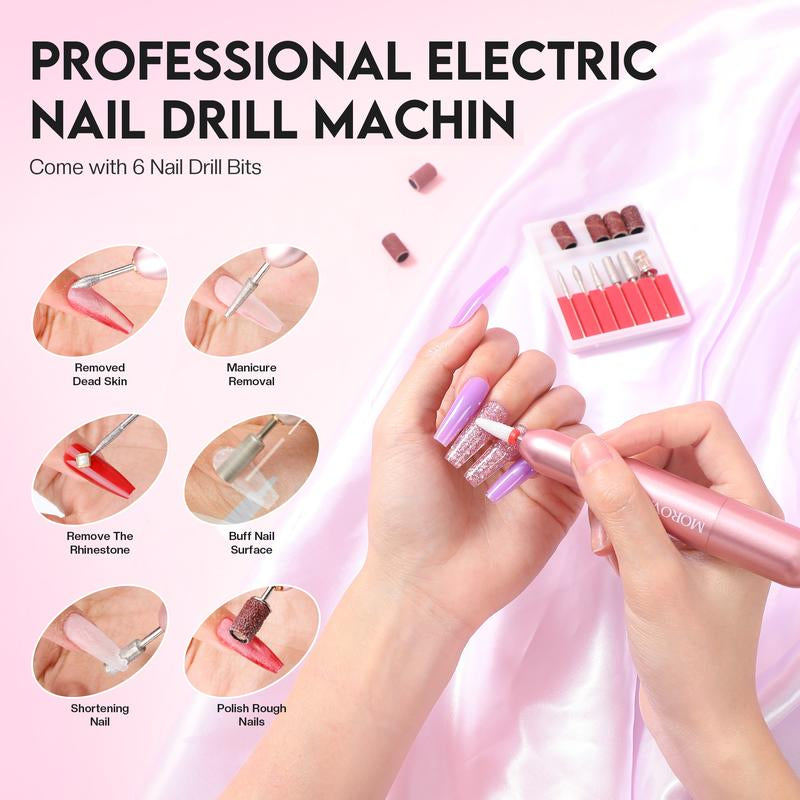 Morovan Poly Nail Gel Kit - 12 Colors Poly Gel Nail Kit with UV Light and Nail Drill for Beginners Poly Gel Extension Nail Kit All-In-One Nail Manicure Set DIY Salon Nail Art at Home