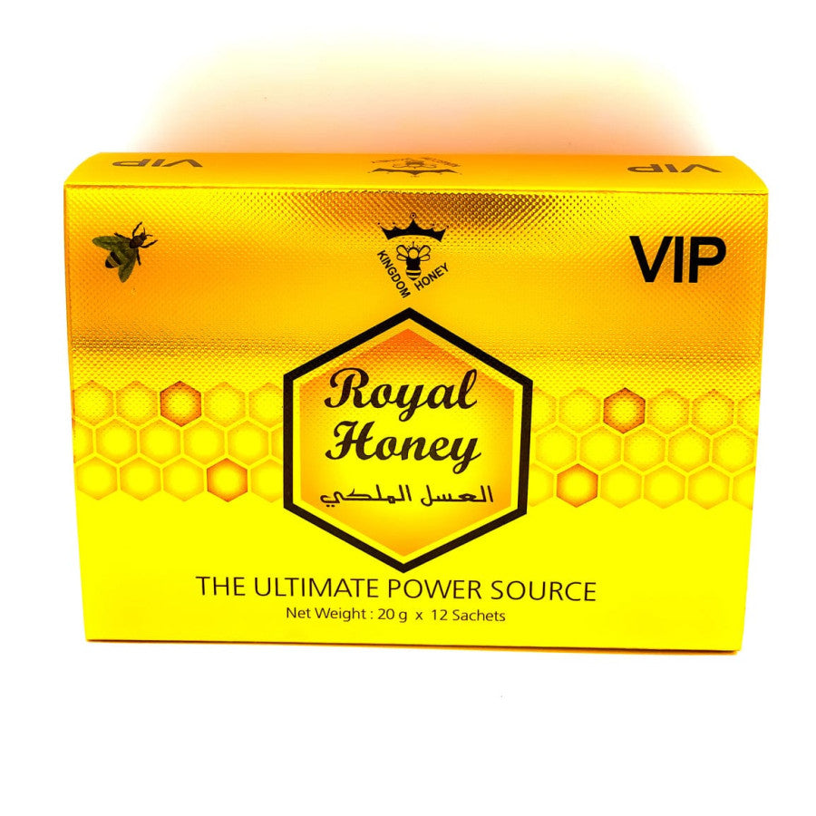 Royal VIP Honey – Premium Natural Honey with Tribulus Terrestris, Maca, Tongkat Ali & Panax Ginseng – 20g x 12 Sachets