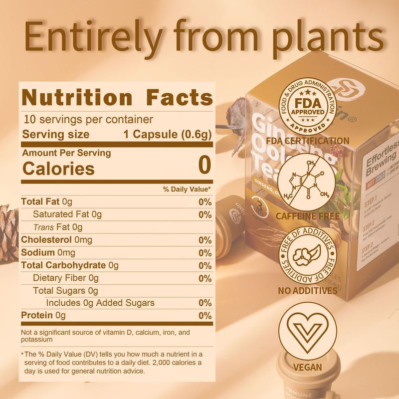 Ginseng | No Additives | No Sugar| Non-Gmo | Energizing & Immune | Support Supplement for Exercise Consumption | Beverage Herbal Healthy