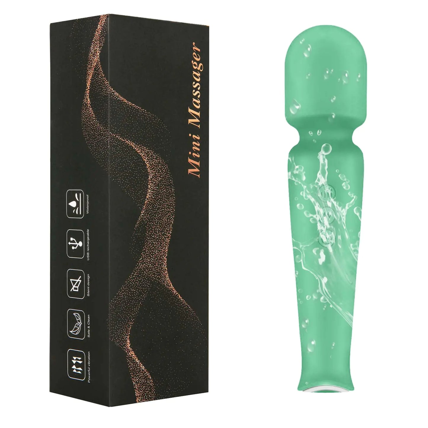 Portable Cordless Body and Back Massager Multiple Speeds and Modes Electric Handheld Muscle Relaxer for Neck Back(Green)