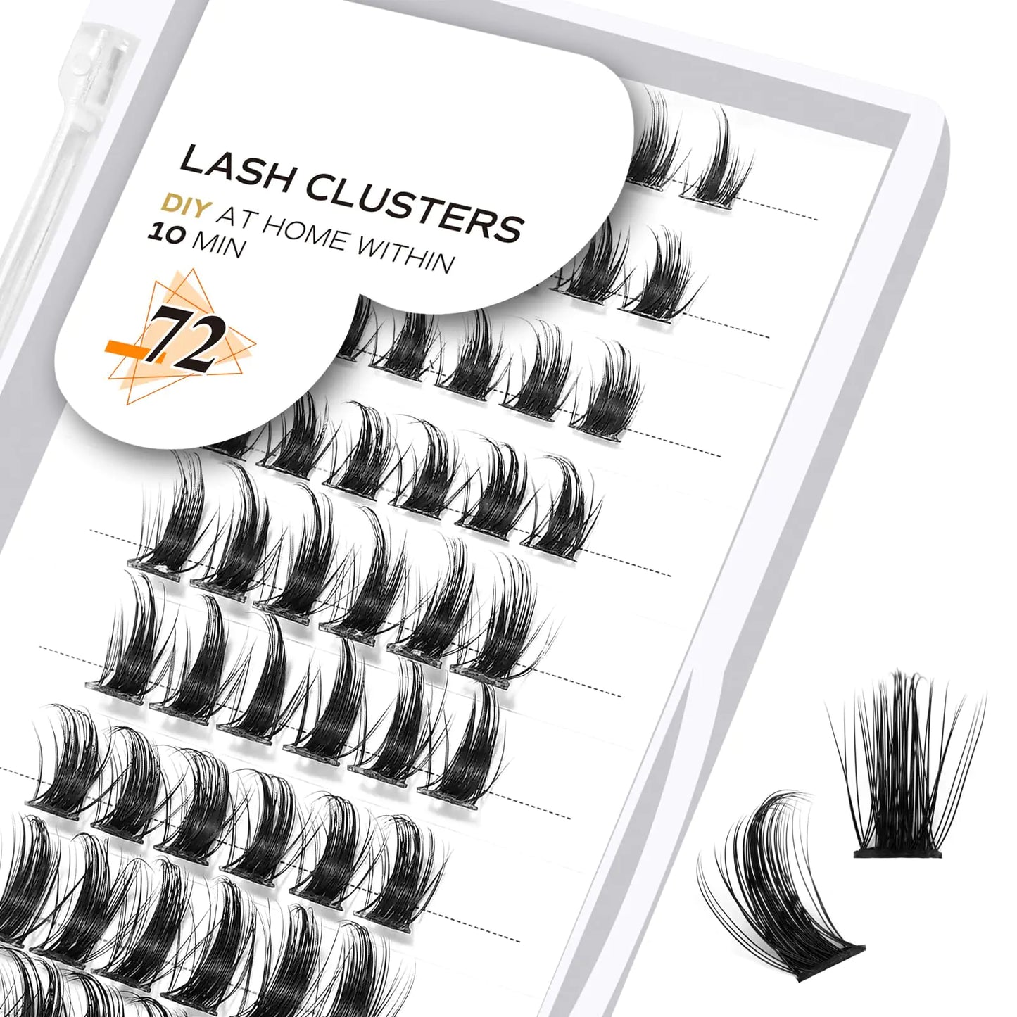 Lash Clusters B37 D Curl Manga Lashes 72 Clusters Lashes DIY Eyelash Extensions Anime Lashes Soft Wispy Eyelash Clusters Extensions Spiky Individual Lashes Cluster DIY at Home (B37,D-8-16MIX) D-8-16 MIX B 37