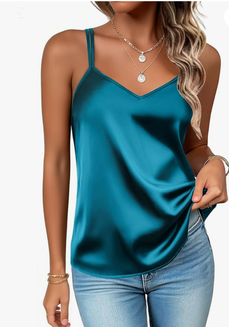 Women's Solid Color Mulberry Silk Sexy Sling Top
