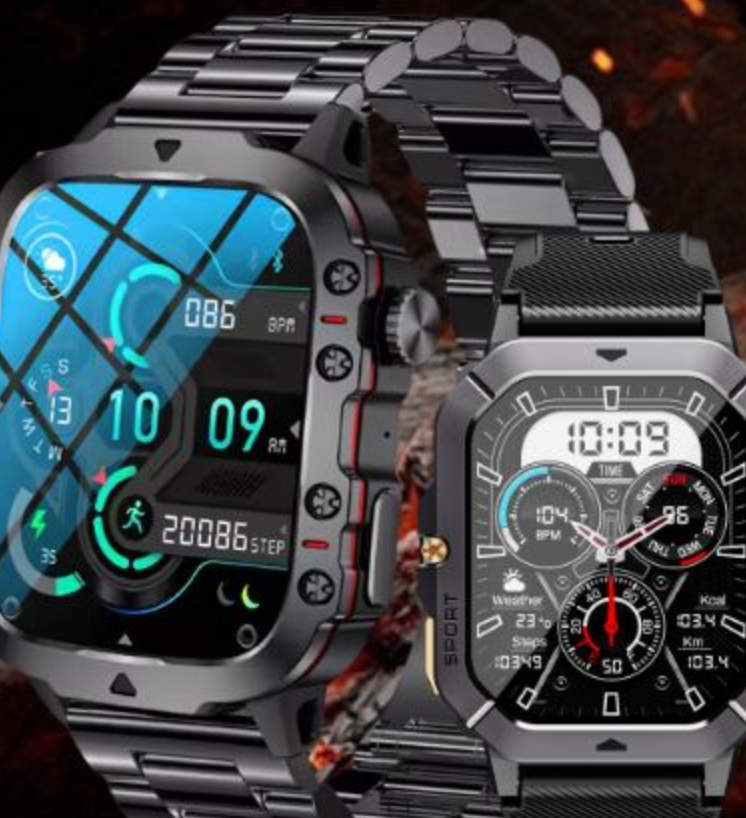 DBOGA Smart Watches for Men Fitness Watch Android Smart Watch Running Watch Heart Rate Monitor Watch 100+ Sports Modes Fitness Tracker Smartwatch for Men with IP68 1.96" HD 420 mAh 2 Straps