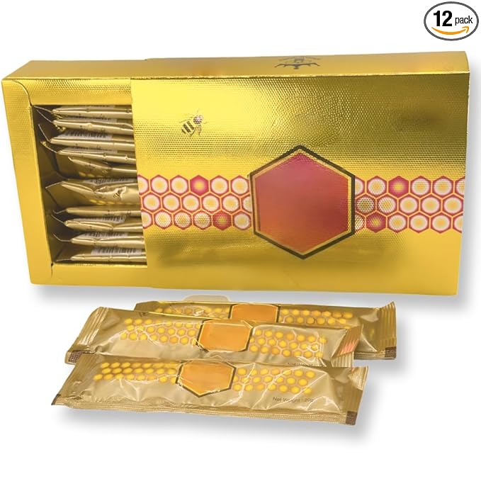 Royal VIP Honey – Premium Natural Honey with Tribulus Terrestris, Maca, Tongkat Ali & Panax Ginseng – 20g x 12 Sachets