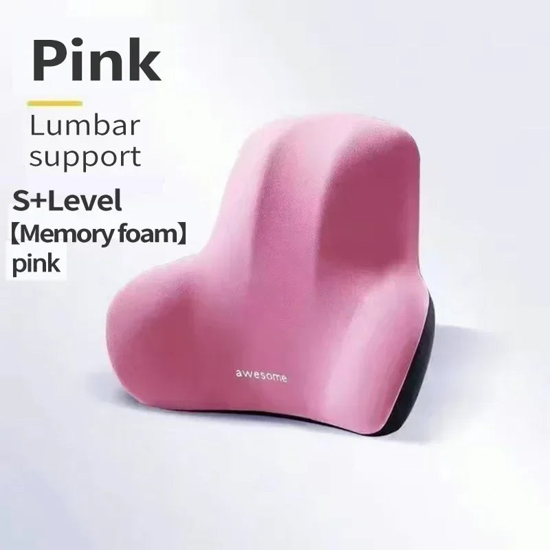 SpineEase™ Memory Foam Lumbar Support Cushion – Ergonomic Back Pillow for Pain Relief & Comfort