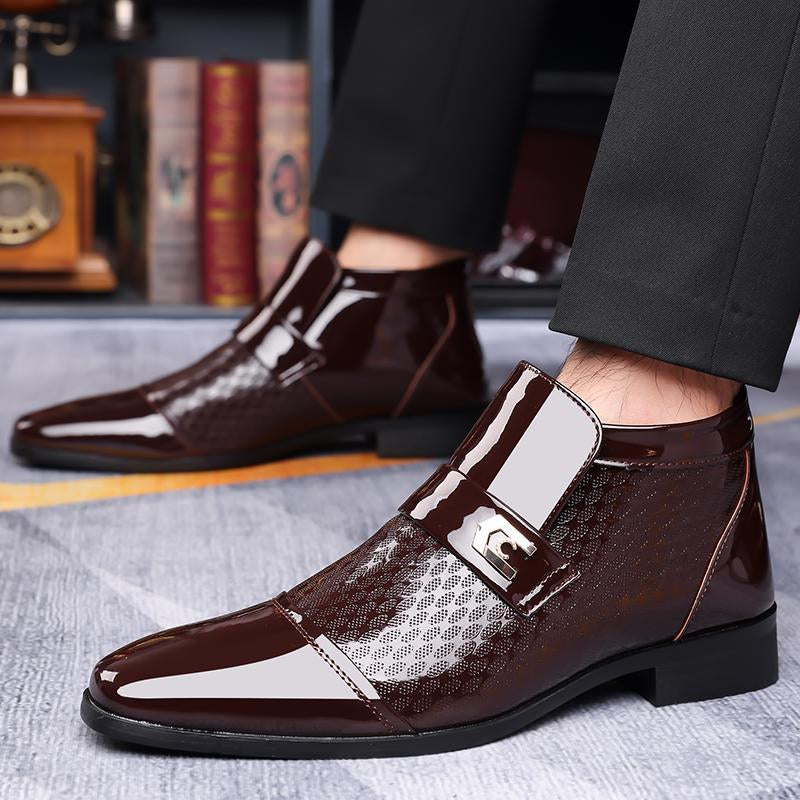 Business Formal Shoes for Men, Mid-Cut Men'S Leather Shoes Fathersdaygift Footwear Men Shoes