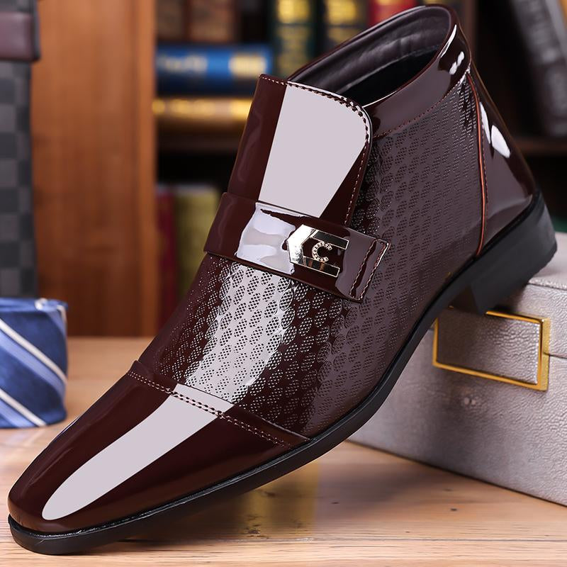 Business Formal Shoes for Men, Mid-Cut Men'S Leather Shoes Fathersdaygift Footwear Men Shoes