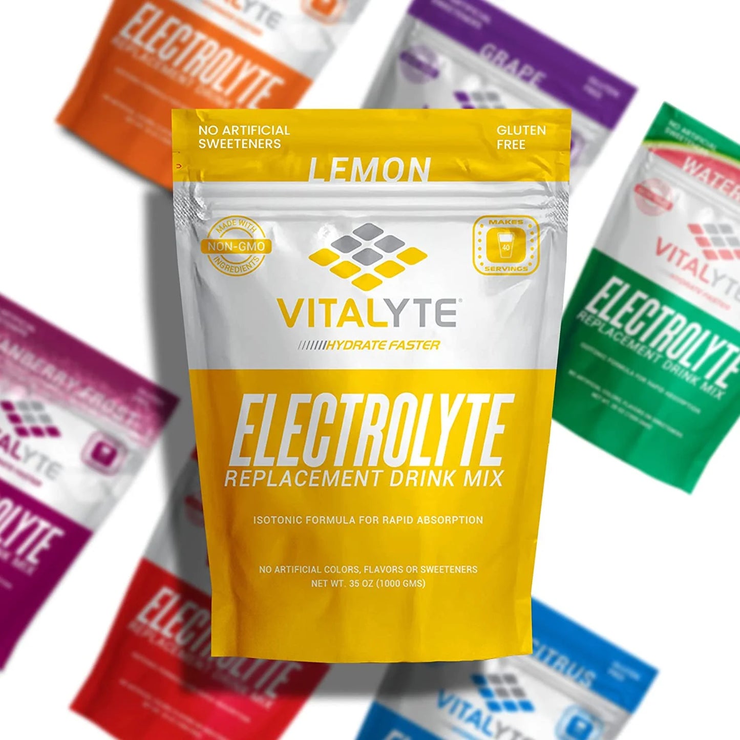 Electrolyte Replacement Powder Drink Mix, 40 16 Ounces per Serving (Lemon)