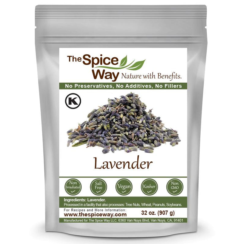 The Spice Way Pure Lavender Flowers - Adds Flavor to Baking, Cooking & Tea, Non GMO, Farm to Table