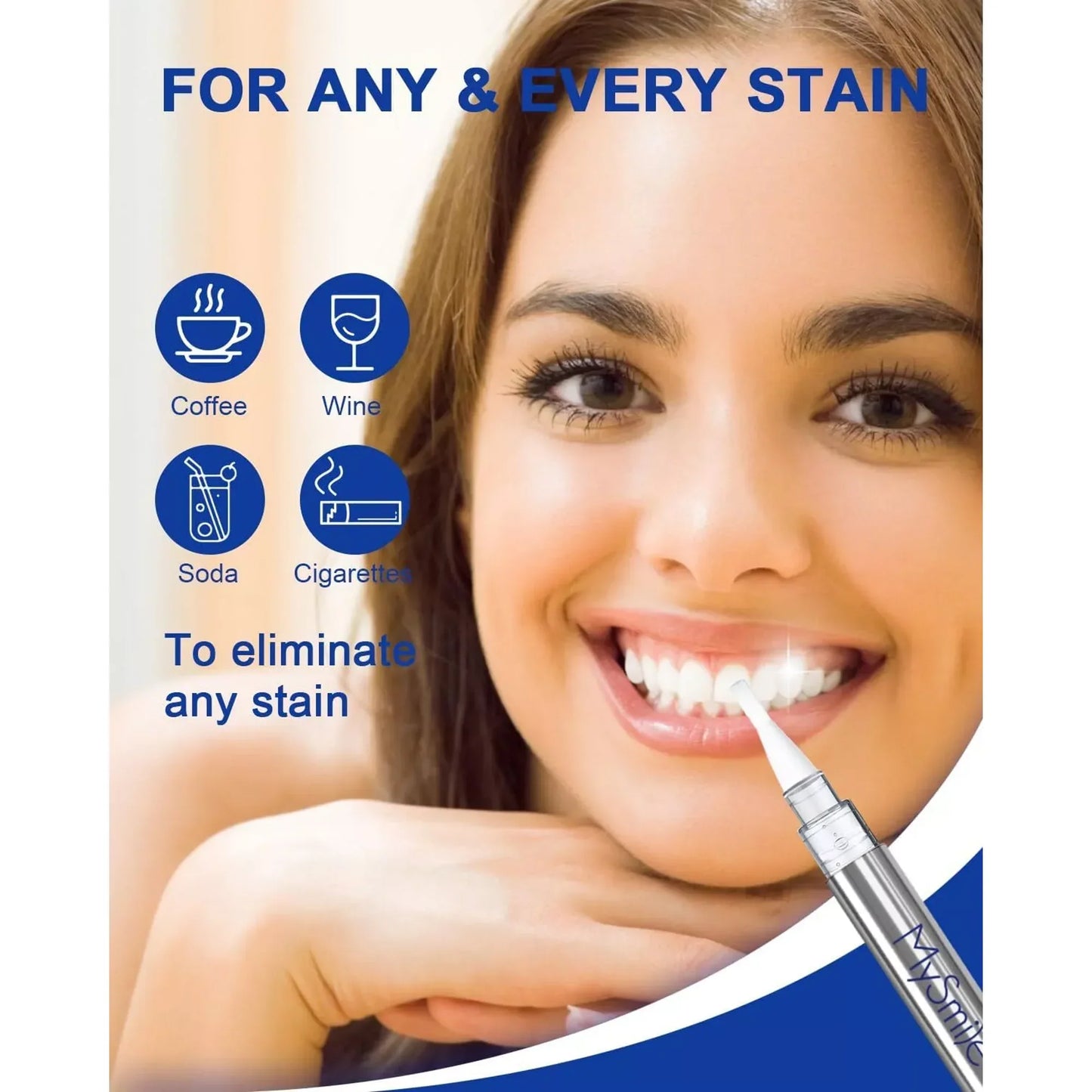 Deluxe Teeth Whitening Kit with 28-LED Light, 4X Teeth Whitening Pen Whitening Gel Refills, 10Min Result, Remove 10 Years of Stains