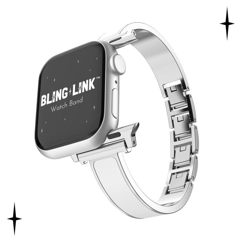 Blinglink Clic Bracelet Metal Band - Compatible with Apple Watch 38Mm to 49Mm, Elegant Design, Adjustable Fit, Stylish Accessory for Any Occasion
