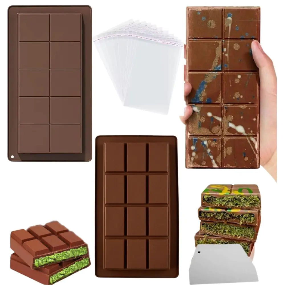 Dubai Chocolate Bar Mold For Dubai Chocolate Bar Pistachio Thick Silicone Chocolate Bar Molds For Dubai Chocolate Bar Stuffed Dubai Chocolate And Dubai Chocolate Bar Kit