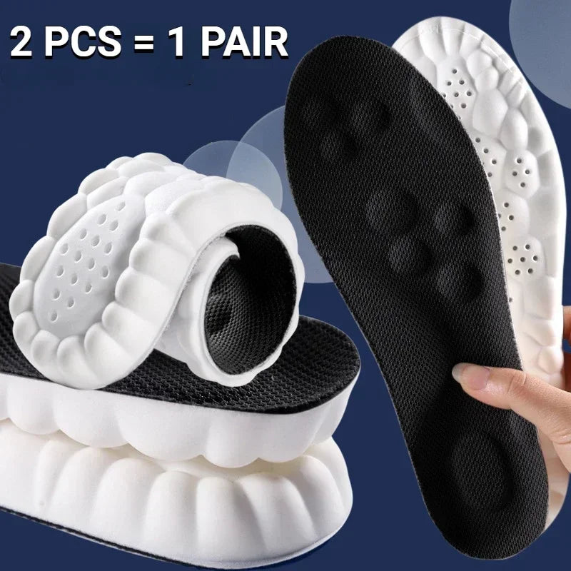 SoleEase™ 4D Massage Shoe Insoles – Latex Cushioning & Foot Pain Relief