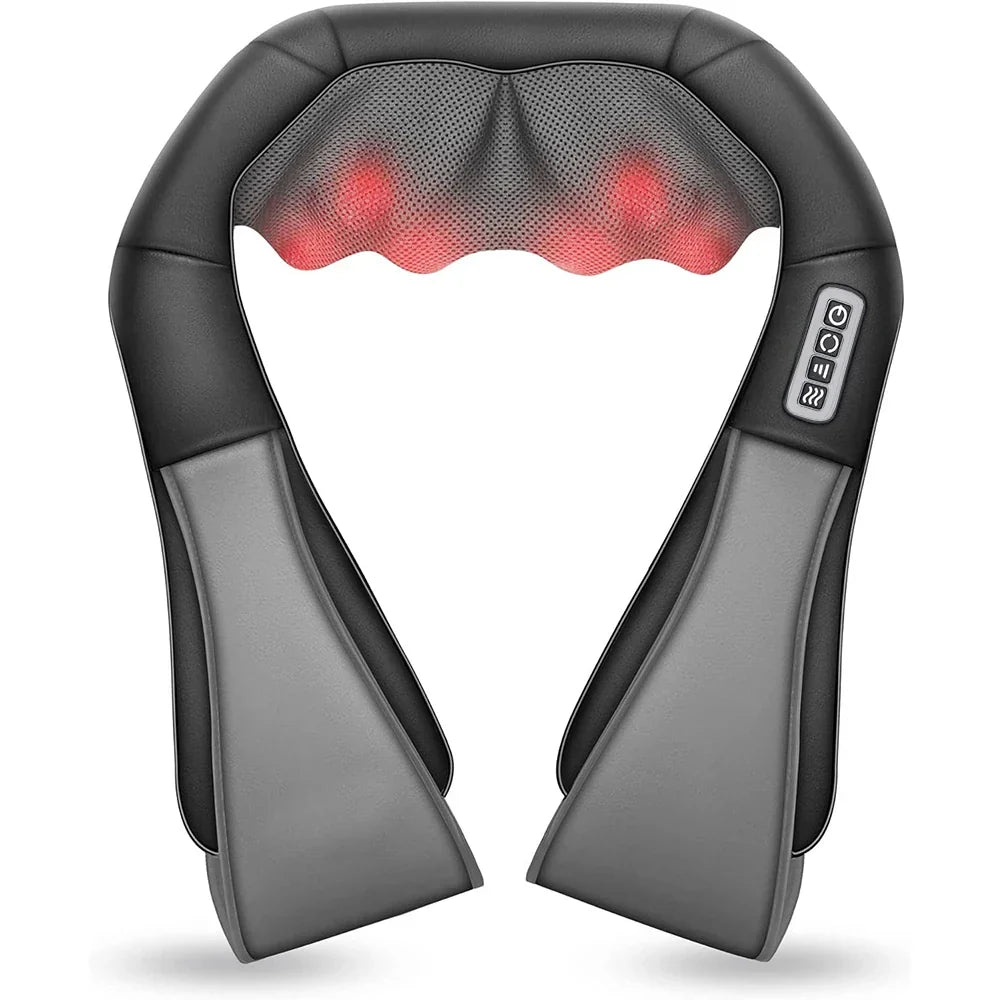 MassagePro™ Shiatsu Neck & Shoulder Massager – Heated Pain Relief