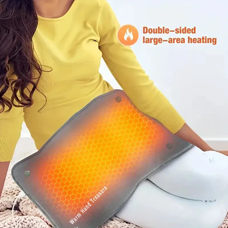 HeatEase™ Graphene Quick-Heating Pad – Adjustable Temp & Timer, USB-Powered