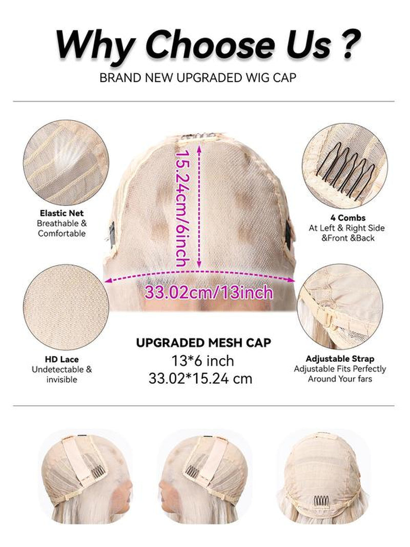 22 Inch Long Straight Wigs for Women, Gorgeous Fluffy Wigs without Bangs, Synthetic Lace Front Wigs for Party, Daily Use