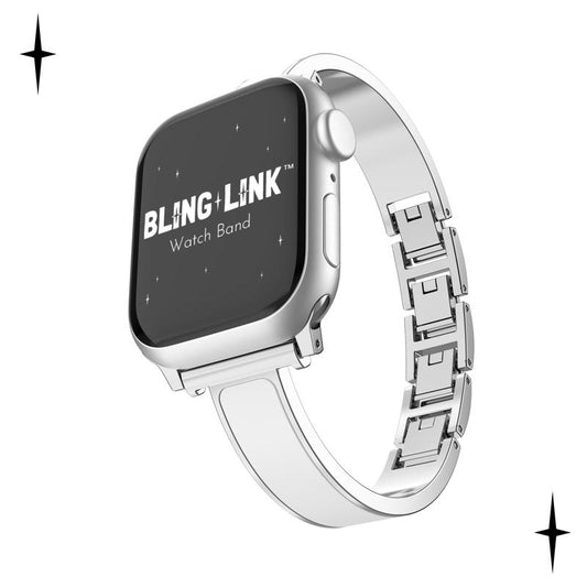 Blinglink Clic Bracelet Metal Band - Compatible with Apple Watch 38Mm to 49Mm, Elegant Design, Adjustable Fit, Stylish Accessory for Any Occasion