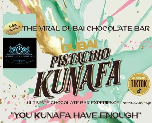 Dubai Chocolate Milk or Dark Large 7 Oz Bar
