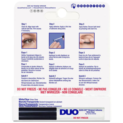 DUO Quick-Set Clear False Strip Lash Adhesive, Dries Invisible 0.18 oz x 1 Pack 0.18 Ounce (Pack of 1)