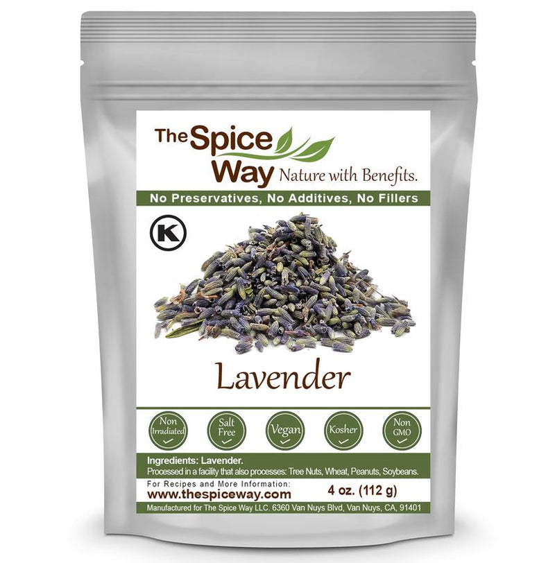 The Spice Way Pure Lavender Flowers - Adds Flavor to Baking, Cooking & Tea, Non GMO, Farm to Table