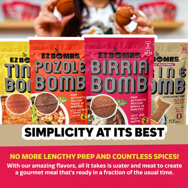 EZ Bombs Birria Bomb Seasoning, Pack of 2 – Authentic Mexican Spice Mix for T...