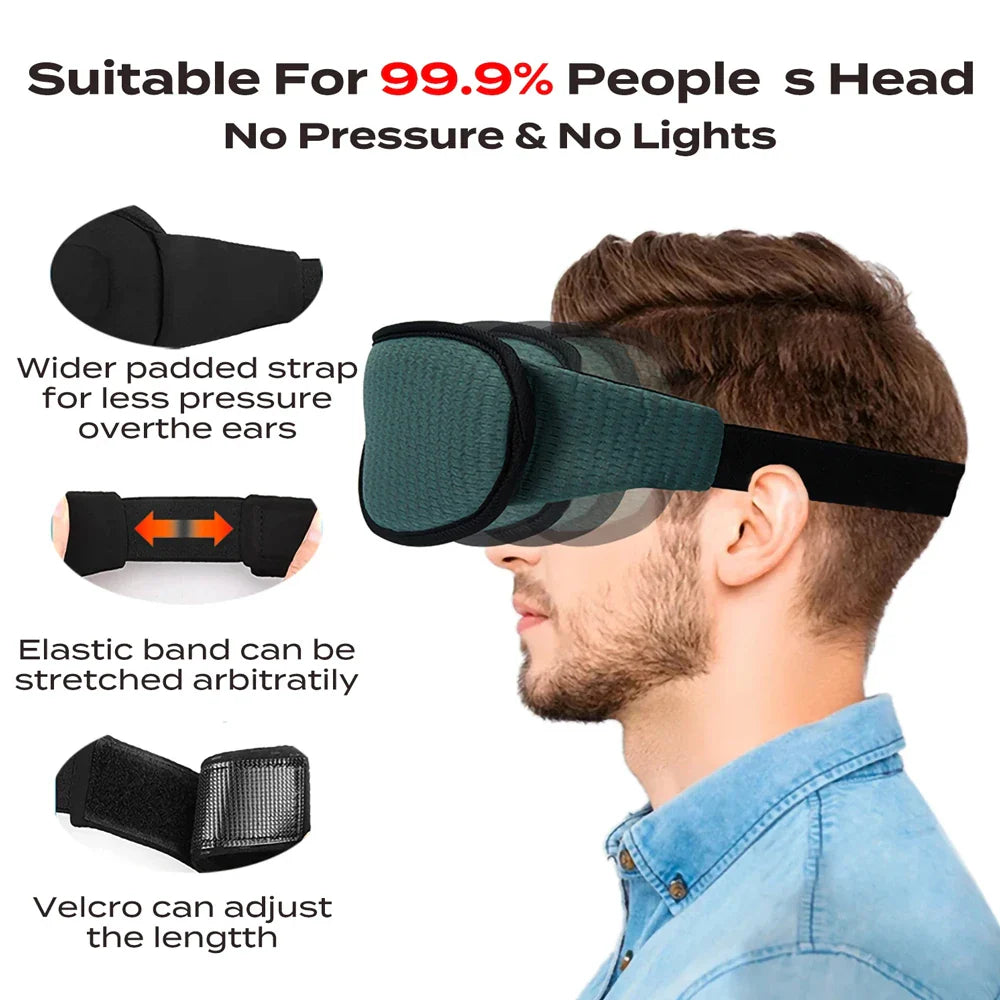 SleepEase™ 3D Contoured Sleep Mask – Light Blocking & Ultra-Soft Eye Mask