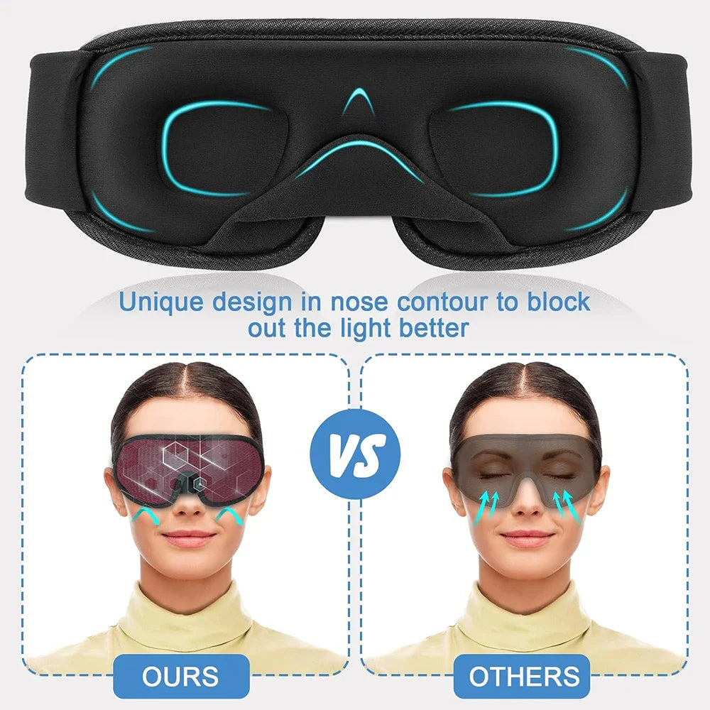 SleepEase™ 3D Contoured Sleep Mask – Light Blocking & Ultra-Soft Eye Mask