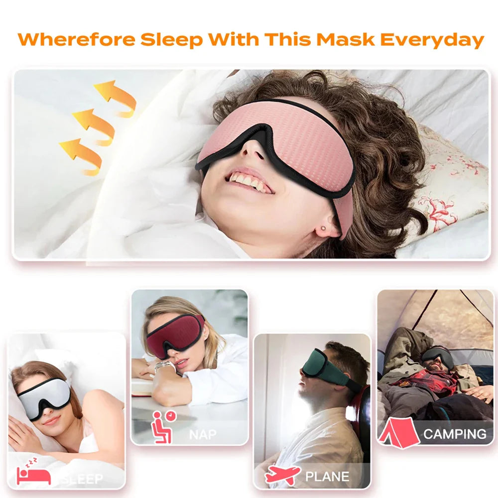 SleepEase™ 3D Contoured Sleep Mask – Light Blocking & Ultra-Soft Eye Mask
