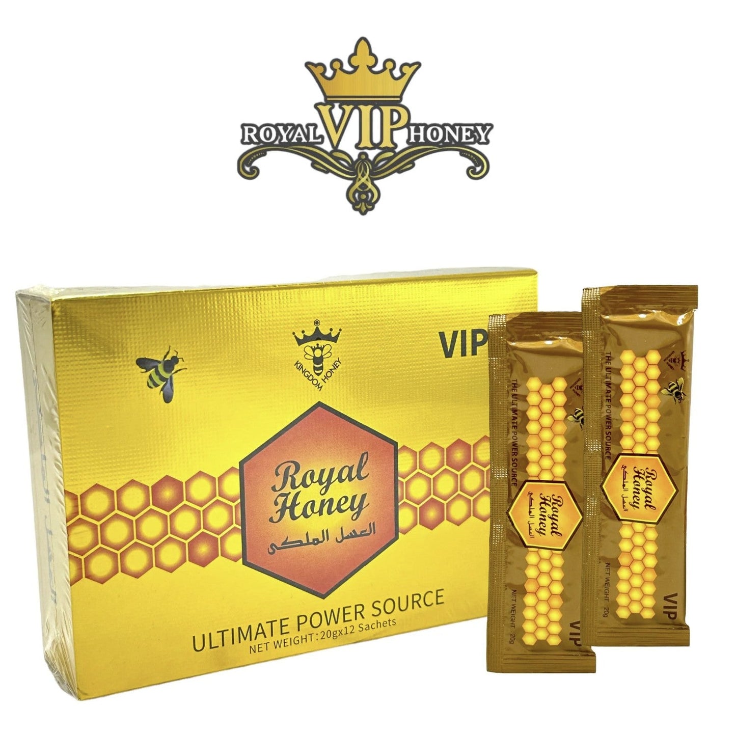 🎁 Royal VIP Honey – Premium Natural Honey with Tribulus Terrestris, Maca, Tongkat Ali & Panax Ginseng – 20g x 12 Sachets (100% off)