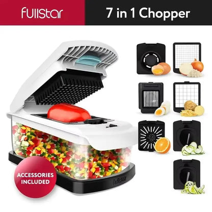 Fullstar Vegetable Chopper-Vegetable Slicer-Onion Chopper with Container-Pro Food Chopper-Slicer Dicer Cutter-Kitchen Gadgets