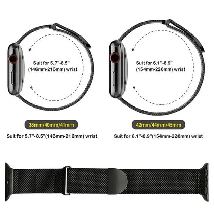 Milanese Strap for Apple Watch Band Ultra2 49mm 10 46mm 9 8 7 45mm 41mm Metal Magnetic Bracelet iWatch 6 5 4 SE2 44mm 40mm 42mm