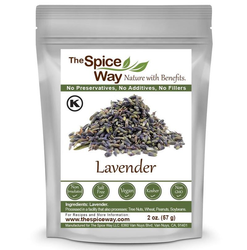 The Spice Way Pure Lavender Flowers - Adds Flavor to Baking, Cooking & Tea, Non GMO, Farm to Table