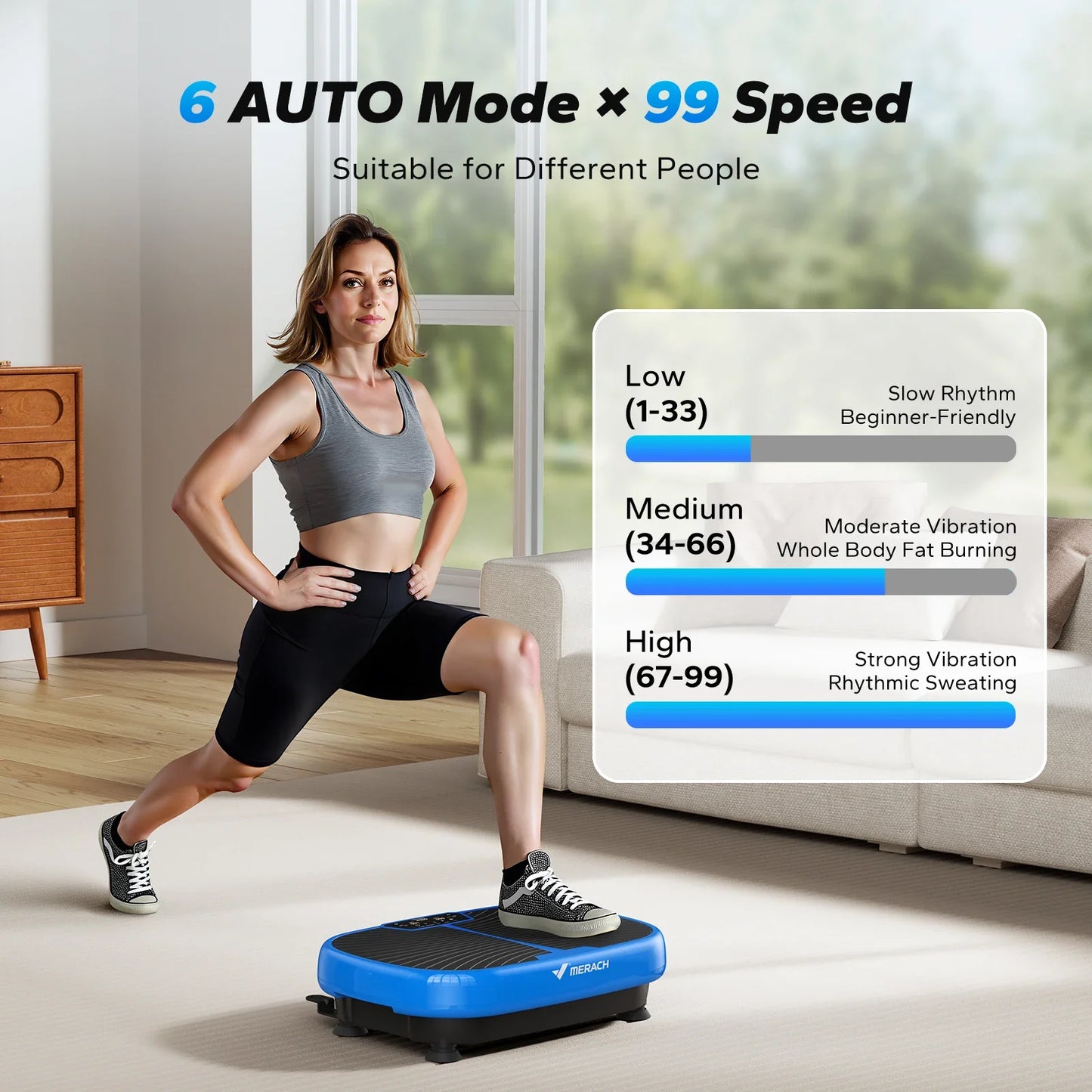 MERACH EMS Vibration Plate – Whole Body Platform for Lymphatic Drainage, Pain Relief & Weight Loss