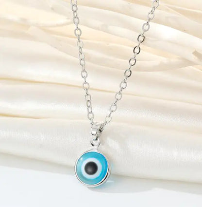 Precise: Handmade Turkish Evil Eye Necklace - Blue Glass Charm Pendant