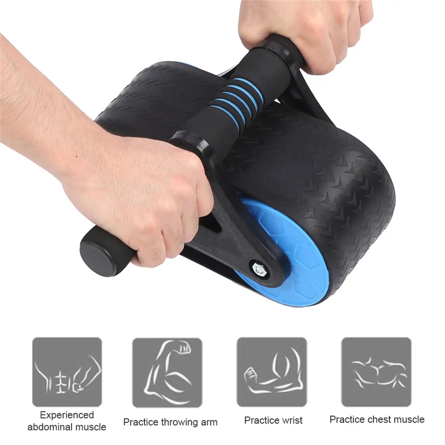Springback Automatic Rebound Ab Roller Wheel – Silent Dual-Spring Abdominal & Push-Up Trainer