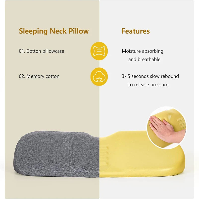 AlignRest™ Orthopedic Memory Foam Pillow – Ergonomic Neck Support & Pain Relief