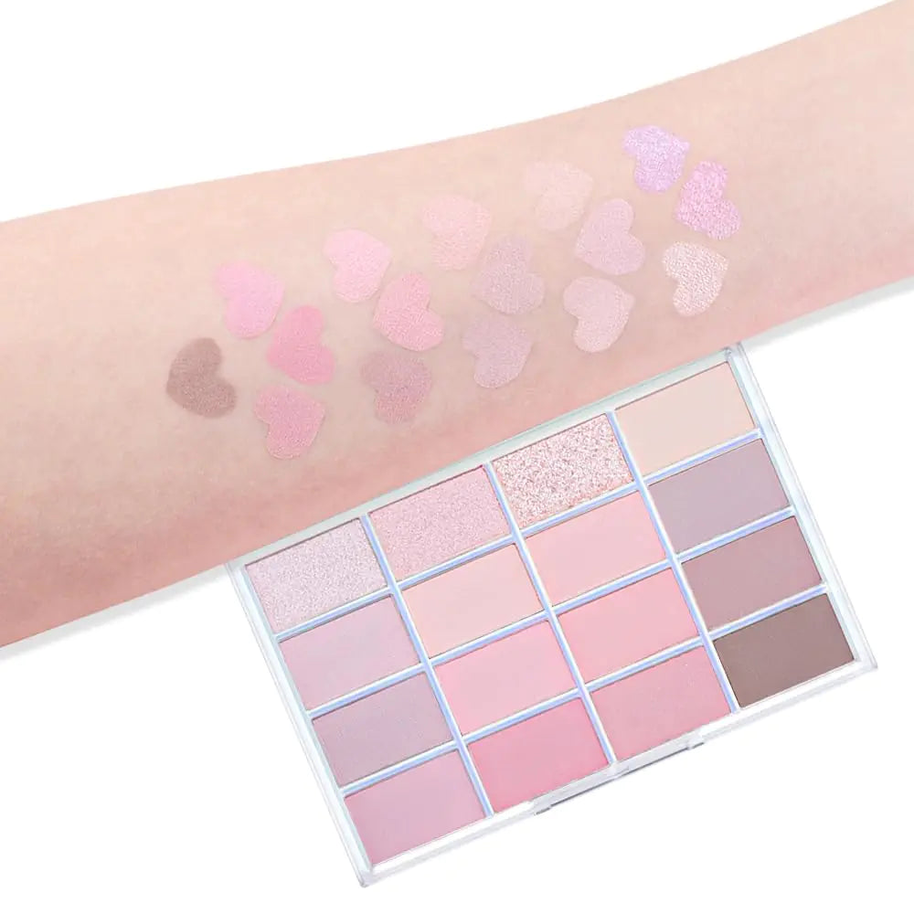 16Colors Pink Nude Taupe Basics Matte Eyeshadow Palette,Muted Pink Eye Shadow Makeup Travel Makeup Palette all in one Long Lasting Waterproof Ultra-Blendable,Great for Travel Gift Kit 02#Pink Nude Taupe