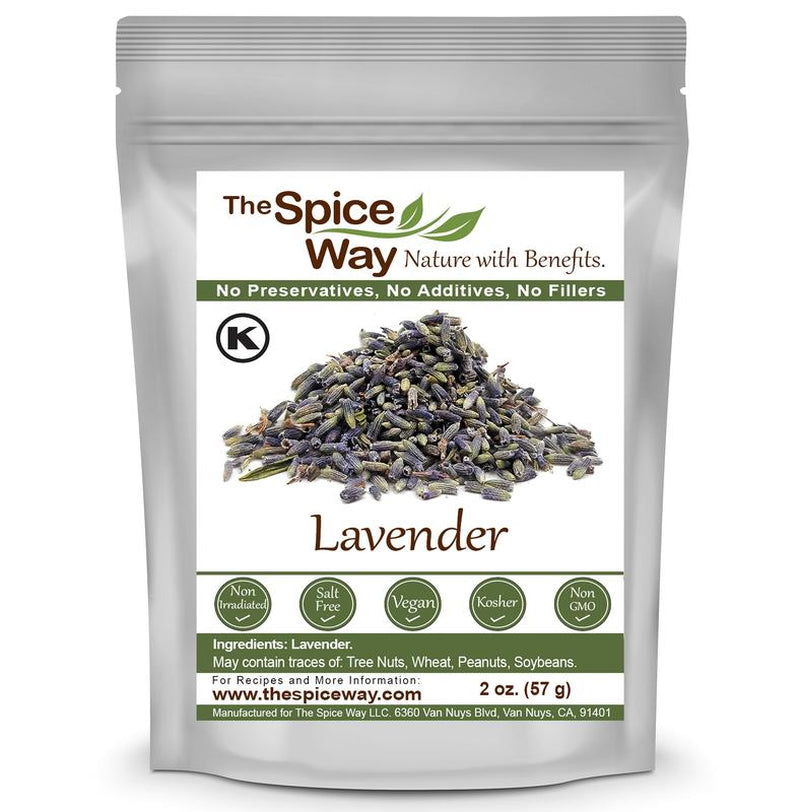 The Spice Way Pure Lavender Flowers - Adds Flavor to Baking, Cooking & Tea, Non GMO, Farm to Table