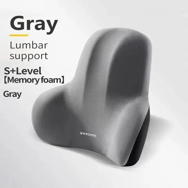 SpineEase™ Memory Foam Lumbar Support Cushion – Ergonomic Back Pillow for Pain Relief & Comfort