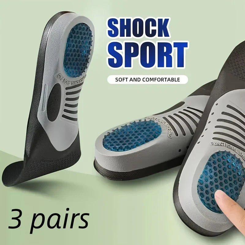 AirStep™ Breathable Sports Shoe Insoles – Shock Absorption & Comfort