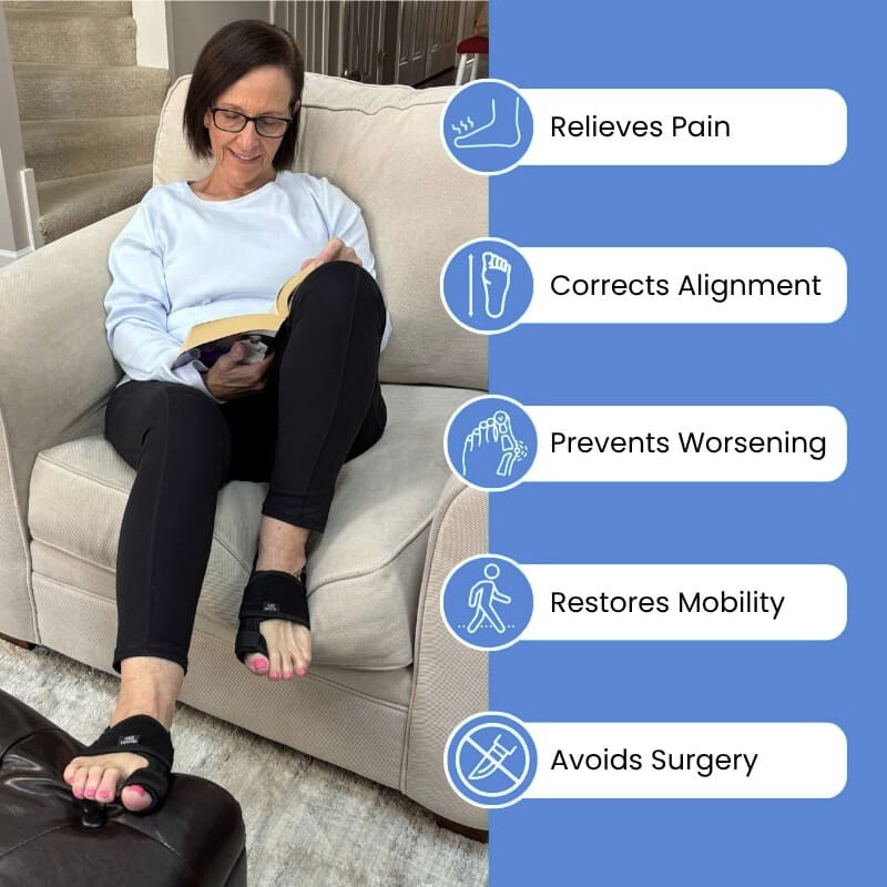 BunioAlign™ Bunion Corrector – Toe Alignment with Adjustable Support Straps