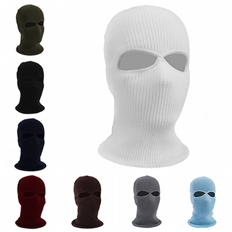 2020 Winter Warm Ski Cycling 3 Hole Balaclava Hood Cap Full Face Mask Outdoor Hiking Warm Face Mask Windproof Winter Hats for