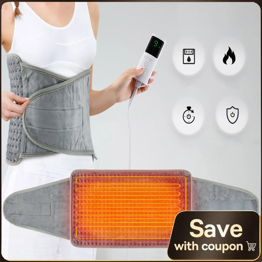 HeatRelief™ Electric Heating Pad Belt – Adjustable Back Support & Soothing Warmth